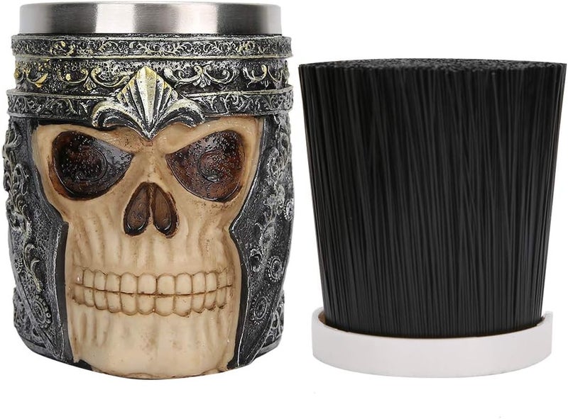 woobles Salon Scissors Holder, Retro Skull Pattern Salon Shear Holder, Professional Stylist Scissors Hair Clips Combs Storage Box for Salon/Barber Shop - Image 1